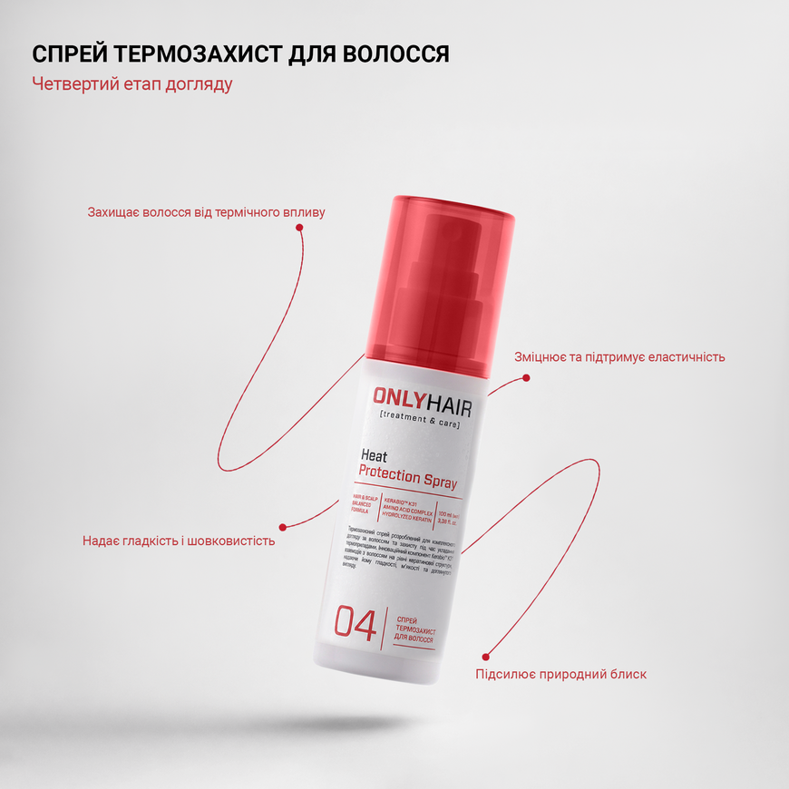 Спрей-термозахист для волосся Heat Protection Spray OnlyHair 100 мл 4823109415171 фото