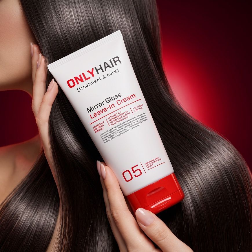 Незмивний крем для дзеркального блиску Mirror Gloss Leave-In Cream Only Hair 100 мл 4823109415133 фото